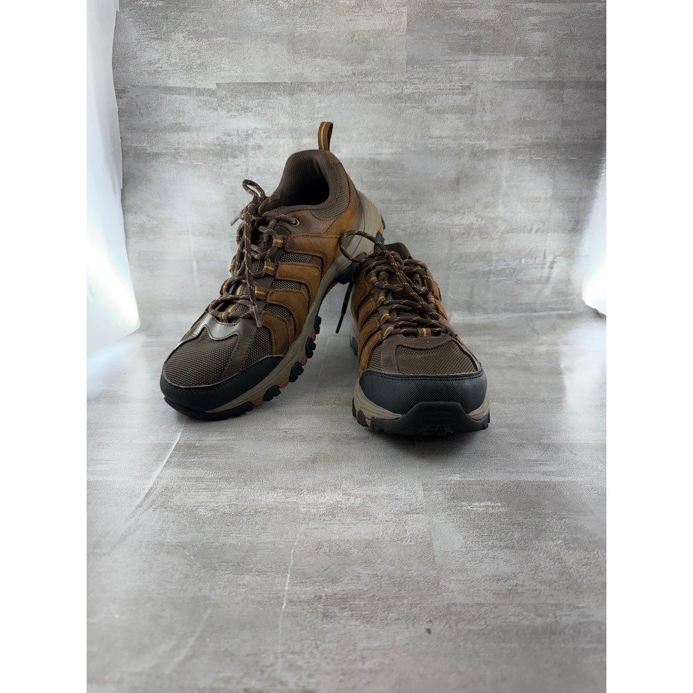 Skechers Men Selmen Enago Brown Water Repellent Hiking Shoes 204077 Size 8.5